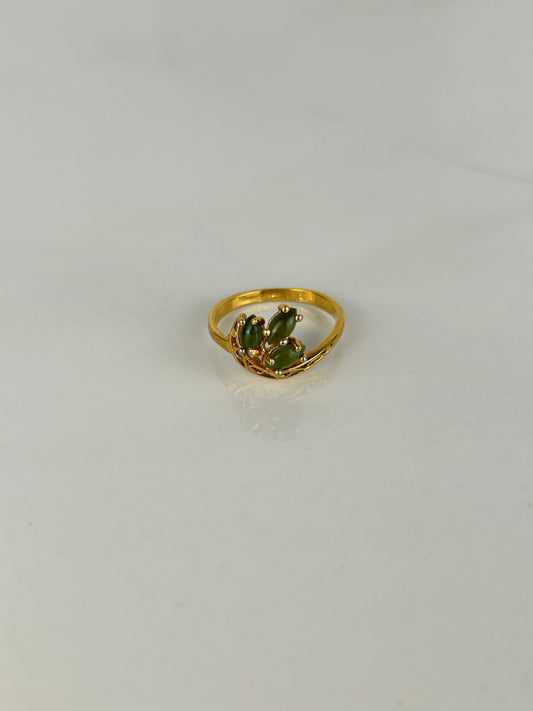 14K GF Green Tourmaline Ring